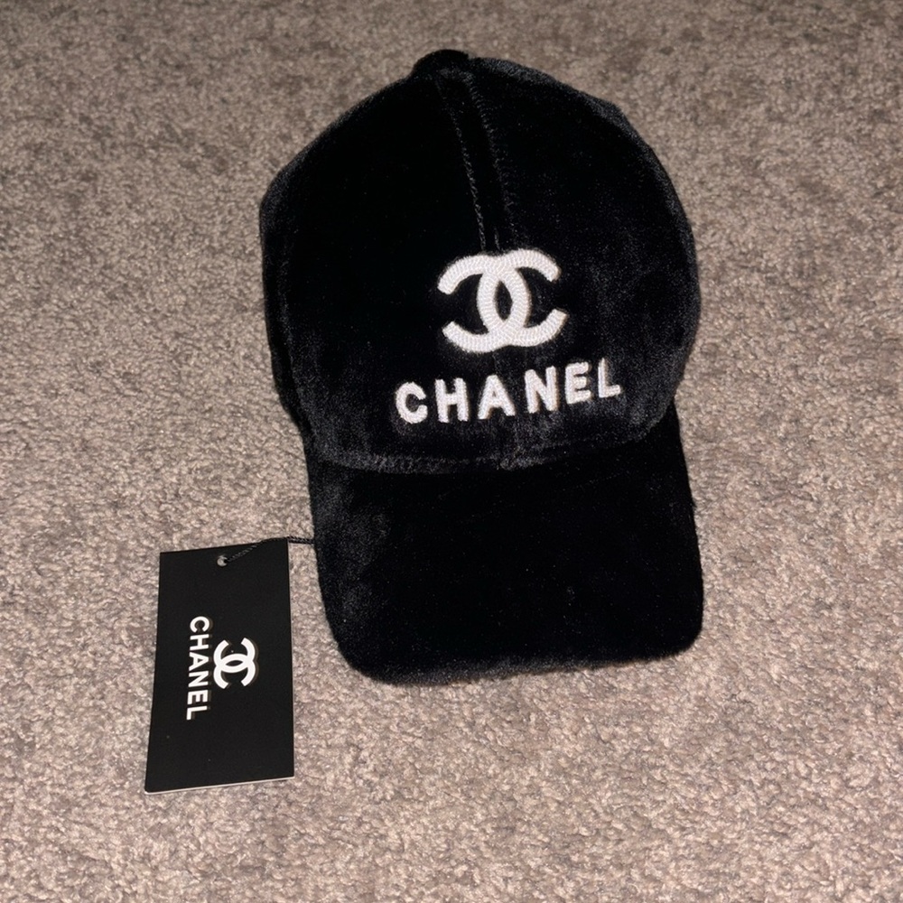 Chanel hat black baseball cap